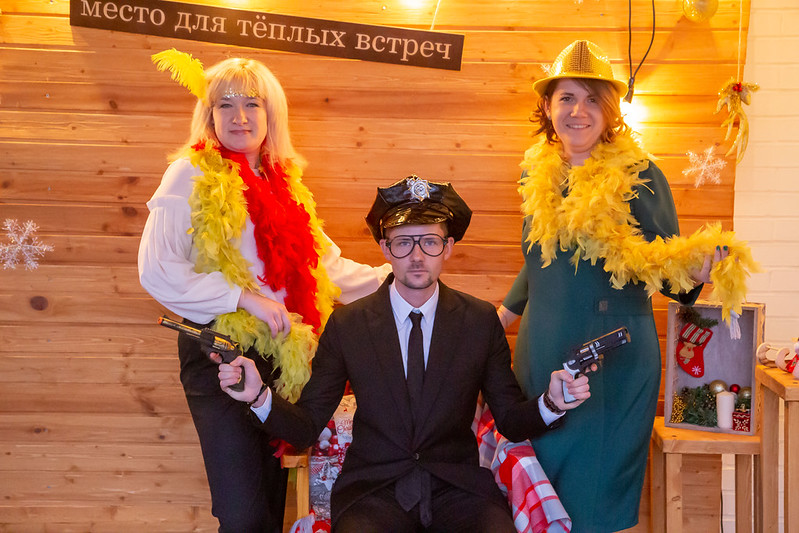 Новогоднее украшение зала для корпоратива в St. Petersburg