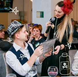 New Year's corporate party in St. Petersburg.